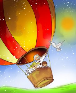 The professor takes Sophie, Dylan and their two pets Monty and Naomi on a wild adventure